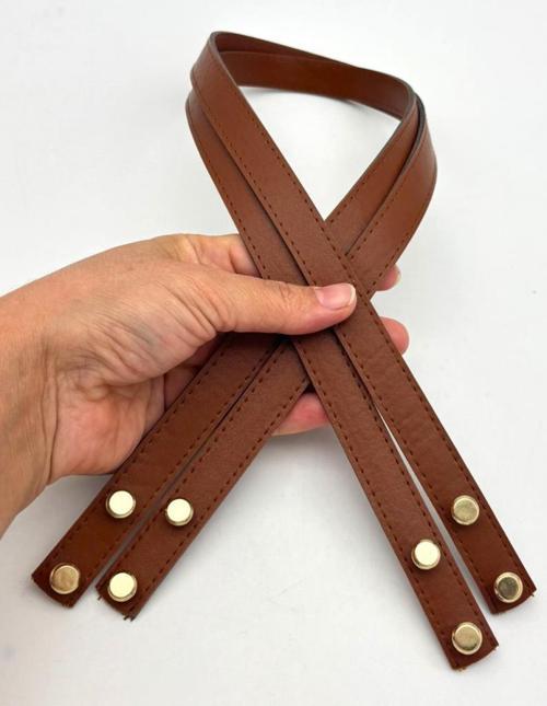 70x1.8 cm Suni Deri Taba Renk Vidalı Çanta Sapı