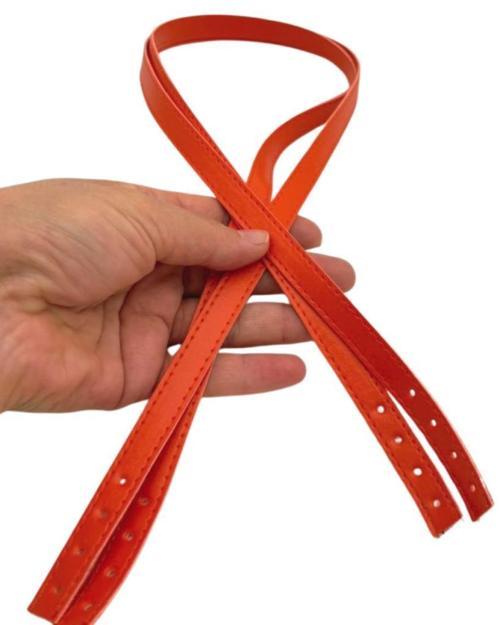 Slim Model 70x1.2 cm Suni Deri Turuncu Renk Çift Çanta Sapı