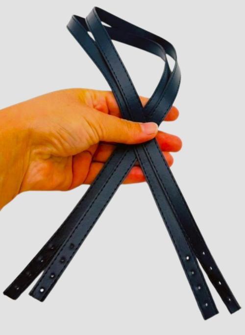 Slim Model 70x1.2 cm Suni Deri Lacivert Renk Çift Çanta Sapı