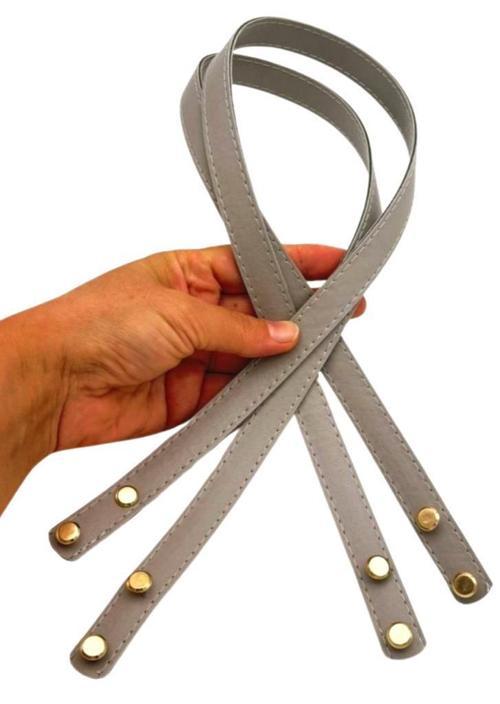 70x1.8 cm Suni Deri Açık Gri Renk Vidalı Çanta Sapı