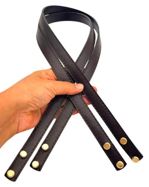 70x1.8 cm Suni Deri Koyu Kahve Renk Vidalı Çanta Sapı