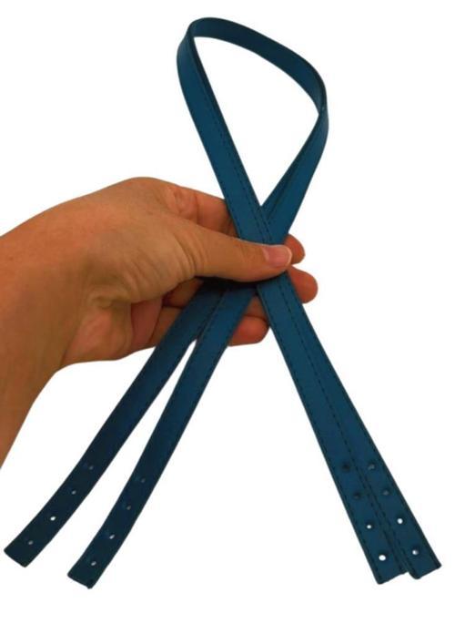 Slim Model 70x1.2 cm Suni Deri Petrol Renk Çift Çanta Sapı