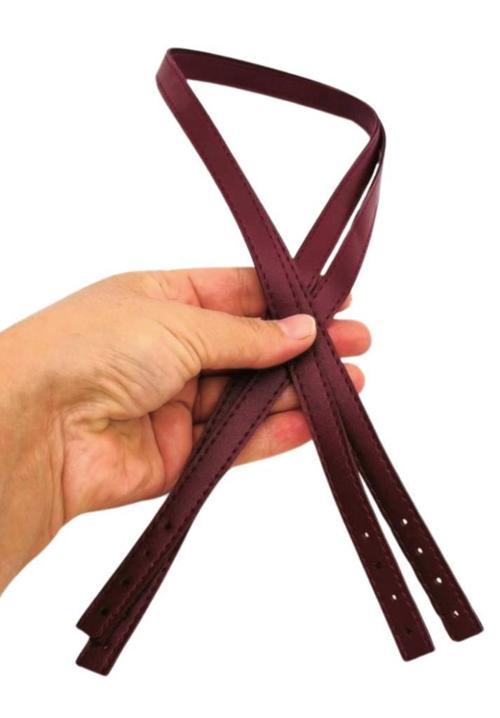 Slim Model 70x1.2 cm Suni Deri Bordo Renk Çift Çanta Sapı