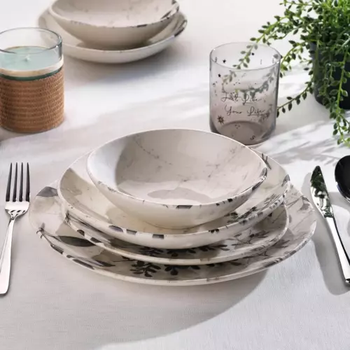 Literal Yemek Takımı 24 Parça-Gri