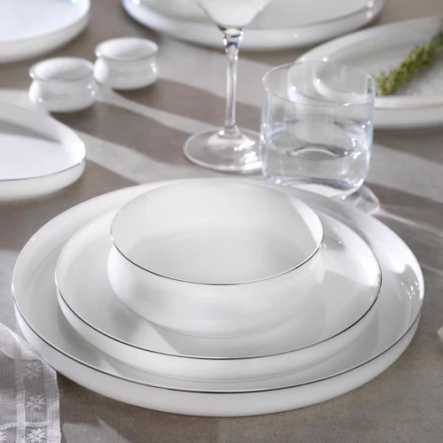 Superfine Bone Lumiere Yemek Takımı 56 Parça-Platin