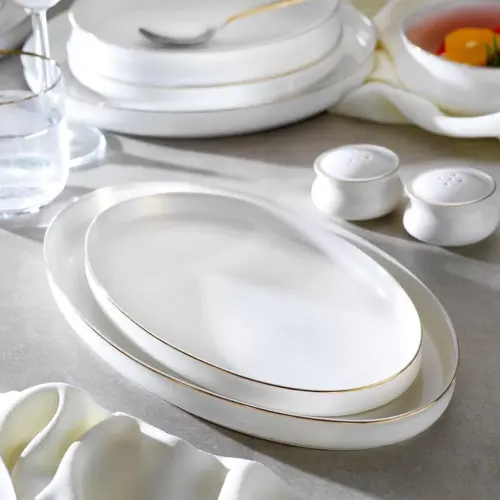 Superfine Bone Lumiere Yemek Takımı 56 Parça-Gold -GLD03