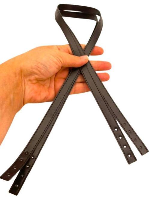 Slim Model 70x1.2 cm Suni Deri Koyu Kahve Renk Çift Çanta Sapı