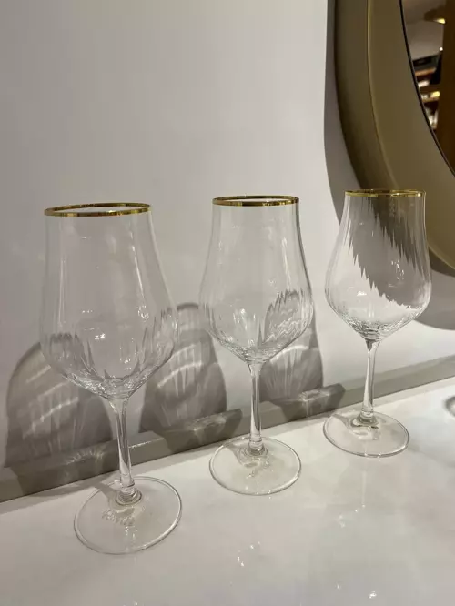 Tulipa Optik Ayaklı Kadeh 6 Parça-Altın