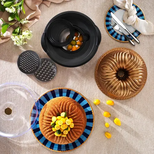 Cakehaus Kek Kalıbı+Hazırlık Seti 6 Parça-Bronz