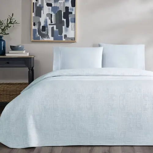 VIGNES JAKAR PİKE TAKIMI MAVİ ÇİFT KİŞİLİK