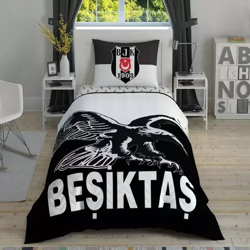 Lisanslı Beşiktaş Kartal Pamuk Tek Kişilik Complete Set