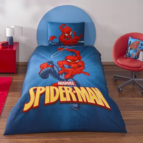 Lisanslı Spiderman Classical Tek Kişilik Pamuk Nevresim Takımı