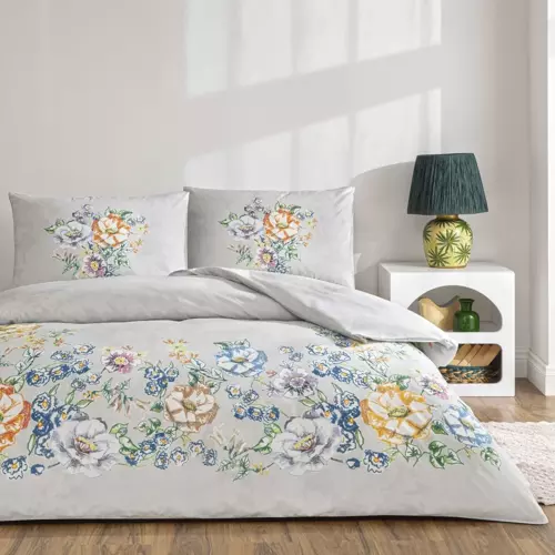 Fiora Ranforce Çift Kişilik Nevresim Takımı Gri