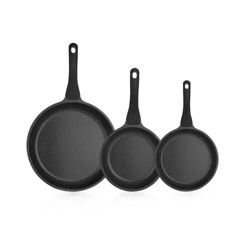 Stark Döküm Tava Seti 3 Parça-Gri -GRI01