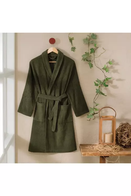 ŞALYAKA PAMUK BORNOZ HAKİ L/XL-