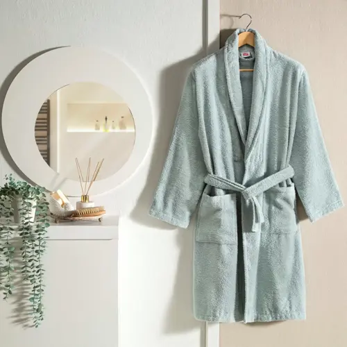 ŞALYAKA PAMUK BORNOZ L/XL MİNT YEŞİLİ