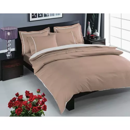 TAC PRESTIGE SATEN DELUX ÇİFT KİŞİLİK NEVRESİM TAKIMI CAPPUC