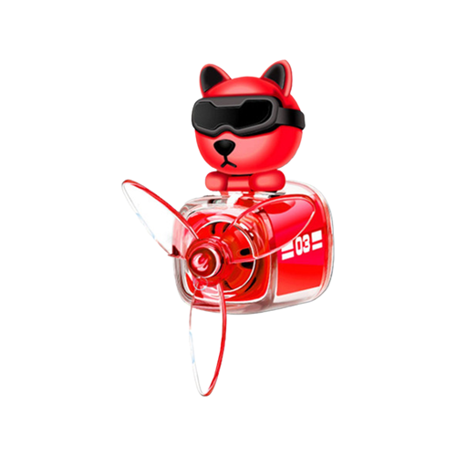 Pervaneli Klima Süsü Oto Koku Klipsi Kırmızı Pilot Kedi Hava Ferahlatıcı Maskot