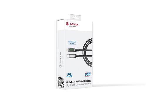 Genax GNX026 Pd Lıghnıng Akıllı Kablo 1m 3,4A