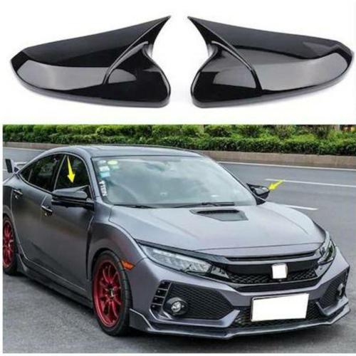 Honda Civic Uyumlu Fc5 2016 Sonrası Sedan Batman Yarasa Ayna Kapağı (Parlak Siyah)