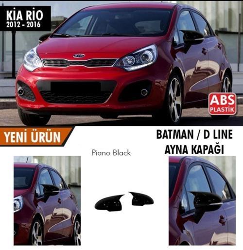 Kia Rio Uyumlu (2012-2016) Batman Yarasa Ayna Kapağı (Parlak Siyah)