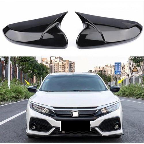 Honda Civic Uyumlu Fc5 Hatchback Sedan Uyumlu Yarasa Ayna Kapağı (Parlak Siyah)