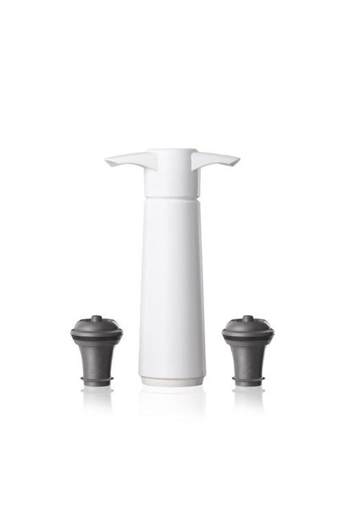 Şarap Vakum Seti Kutulu 1 Pompa, 2 Şarap Tıpası Kutulu - Beyaz