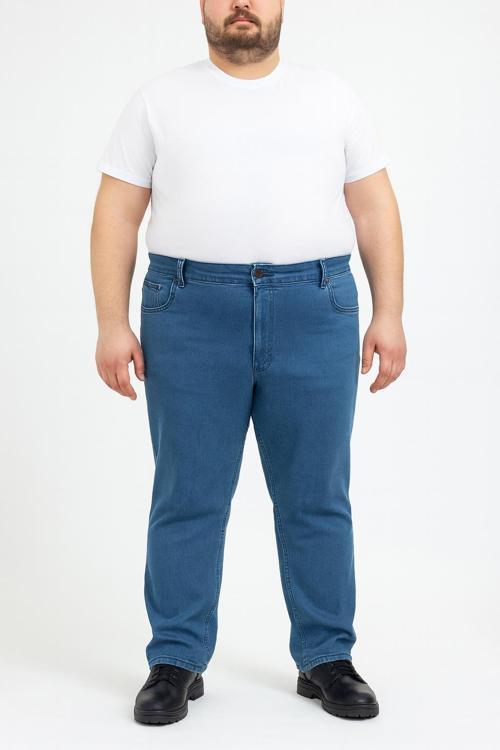 Regular Fit Likralı Büyük Beden Erkek Jean Pantolon 7374