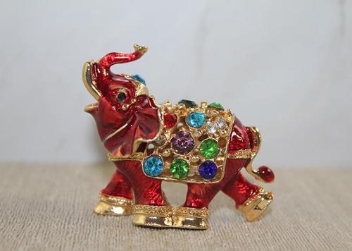 Swarovski Taşlı Minik Figür - Fil 