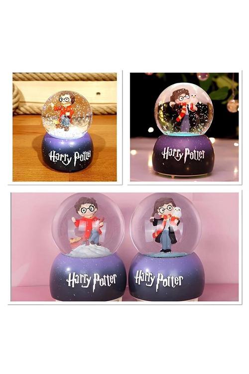 Harry Potter İçi Dönmeli Üflemeli Işıklı Müzikli Kar Küresi Büyük Boy Alk3115
