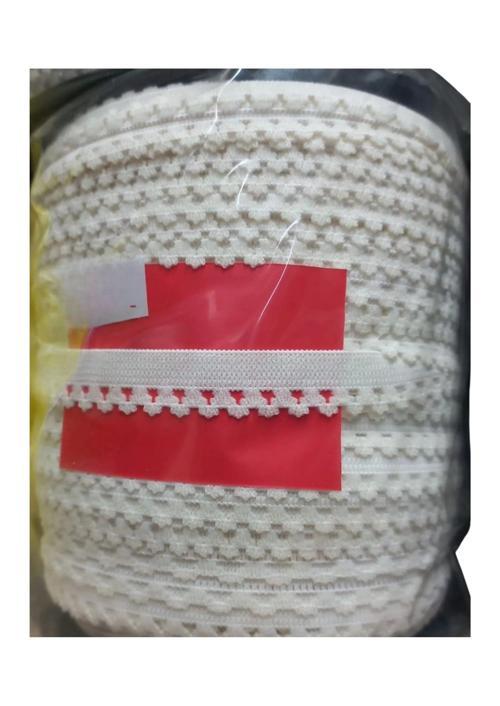 Çamaşır Lastiği Dantelli 1 cm 1 Metre Beyaz 2. Model