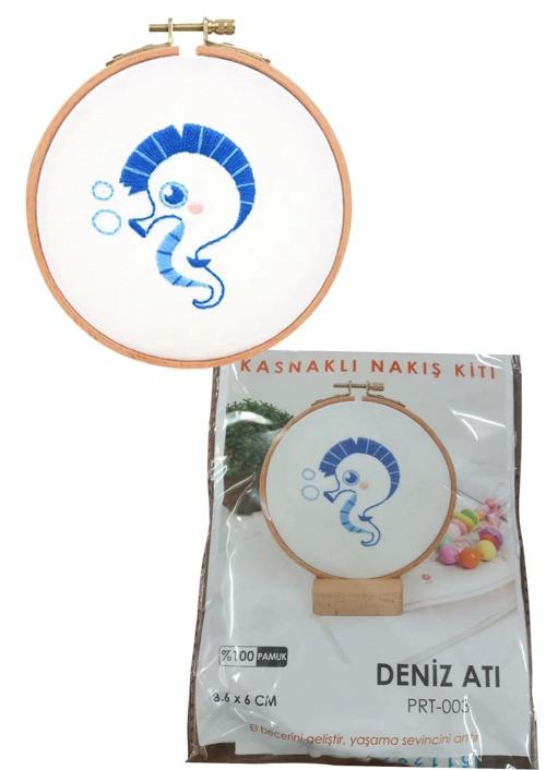 Nakış Kitleri Kasnaklı 8.6 X 6 cm Deniz Atı