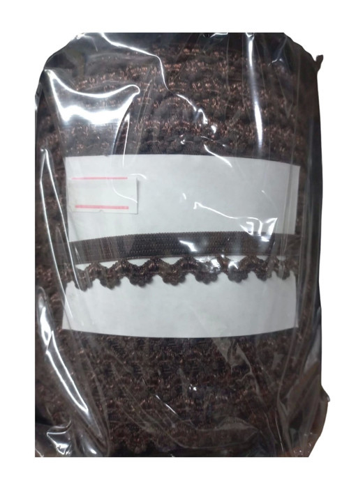 Çamaşır Lastiği Dantelli 1 cm 75 Metre 1 Top Kahverengi