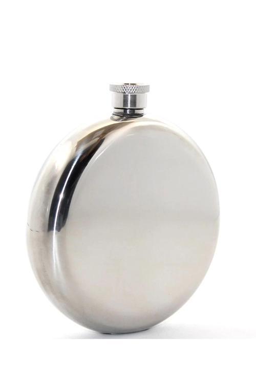 Paslanmaz Çelik Yuvarlak 8 Oz Tekli Matara – Şık ve Dayanıklı, Seyahat İçin İdeal