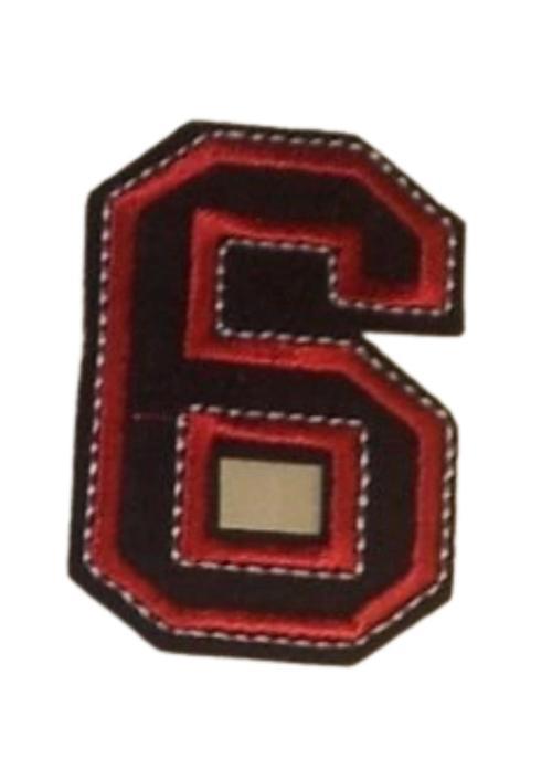 Aplike Ütü İle Yapışan 6 Rakamı Arma 4x5 cm