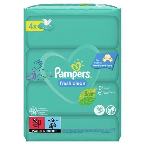 Pampers Baby Yenidoğan Fresh Clean Islak Havlu 80x4 Adet (320 Yaprak)