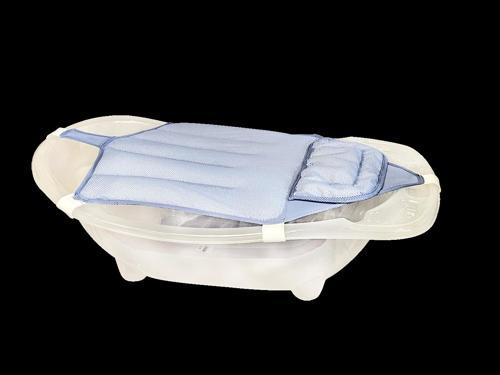 Köpüklü Kafa Destekli Bebek Banyo Filesi - Mavi