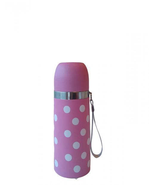Puantiyeli Bebek Termosu 350 ml - Pembe