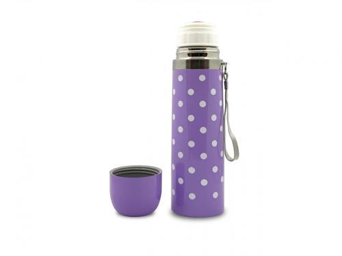 Puantiyeli Bebek Termosu 500 ml - Mor
