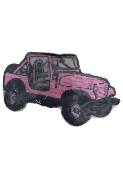 Aplike Ütü İle Yapışan Jeep pembe Arma 2,5x3 cm