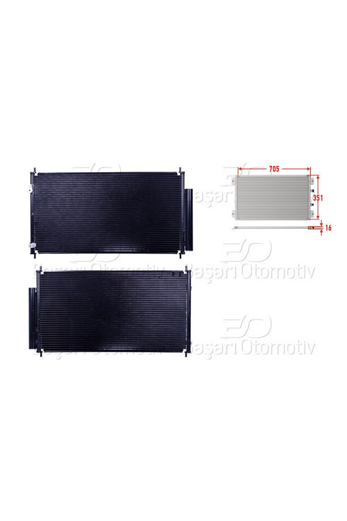 HONDA CIVIC HB 1.4 BENZIN. 1.6 DIZEL 12 KLIMA RADYATORU MT-AT 706X371X16 MM 80110-TV0-E01