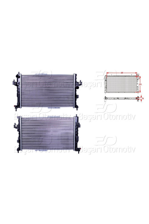 1300233-AUTOLUX OPEL CORSA C 1.7 DTI 01 SU RADYATORU MEKANIK MT 600X370X34