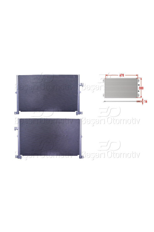 1S7H19710BA-WISCO FORD MONDEO 02 KLIMA RADYATORU MT-AT 670X361 MM 1S7H19710BA