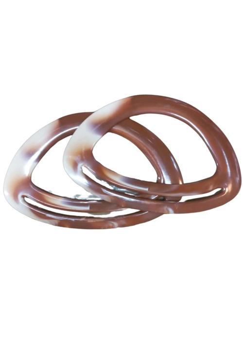 Çanta Sapı Oval Kahverengi-Beyaz 18 cm