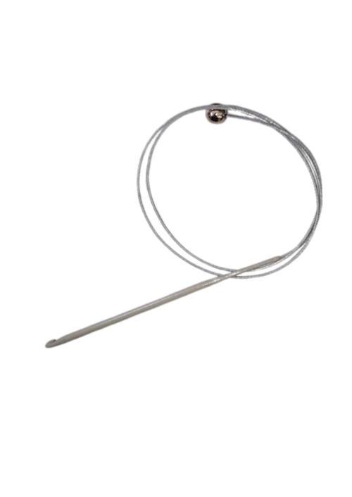 Misinalı Çelik Stoplu Tığ Şiş 4 Numara 60 cm