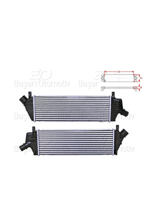 14461-BC400-WISCO NISSAN MICRA 3 1.5 DCI 03- TURBO RADYATORU MT 523X174X30 MM 14461-BC400