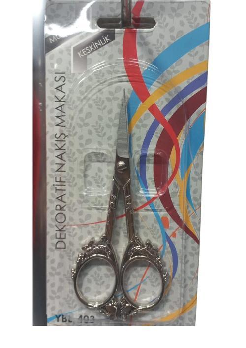 Nakış Makası Dekoratif Gümüş YBL-403 Model 12