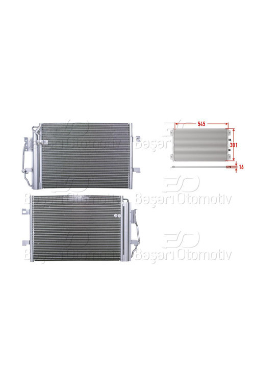 MERCEDES A SERISI W168. VANEO 97-08 KLIMA RADYATORU MT-AT 510X380 MM 1685000654