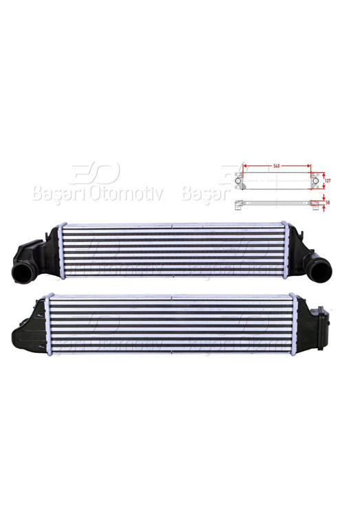 2246795-WISCO BMW E46 3.20D 3.30D 3.30XD 98- TURBO RADYATORU MT-AT 540X129X50 MM 2246795
