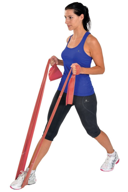 Band 2,5 Metre Kırmızı Egzersiz Pilates Bandı,orta Sert Direnç Lastiği